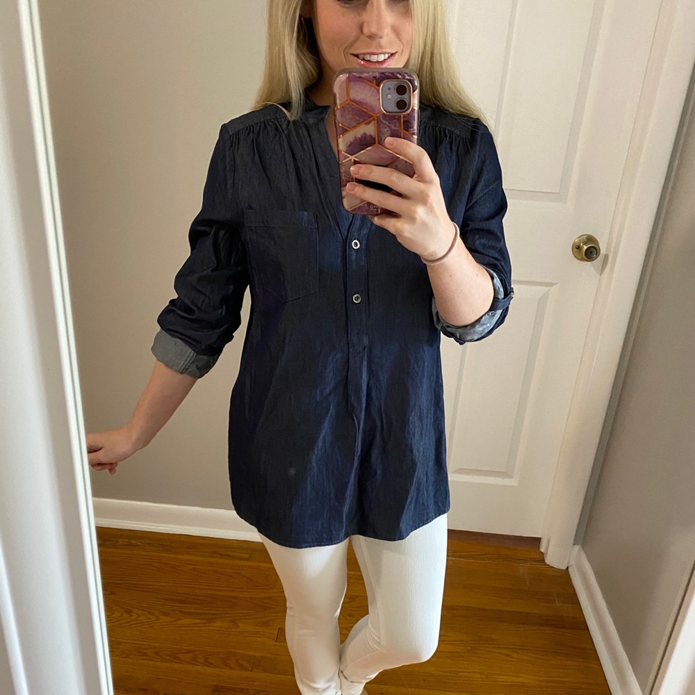 Stitch Fix Dark Blue Jean Shirt